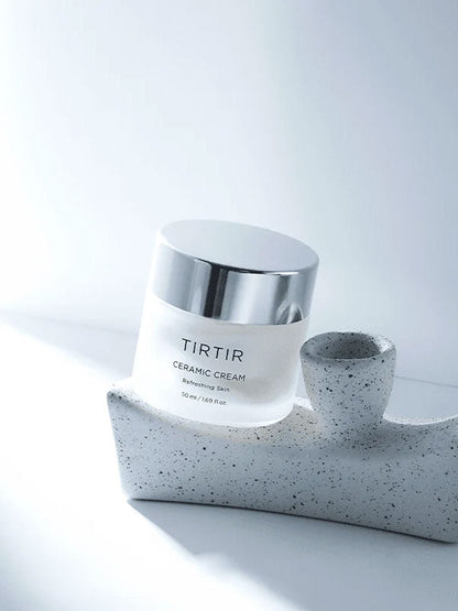 TIRTIR Ceramic Cream open jar revealing rich cream